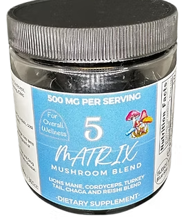 Bottle of HOST DEFENSE dietary supplement, featuring 30 capsules, labeled for memory and nerve support, gluten-free and vegan, with organic mushroom mycelium.