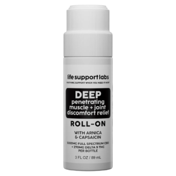 LIFE SUPPORT LABS 5,000mg Full Spectrum CBD & 270mg Delta 9 THC 3oz Roll On